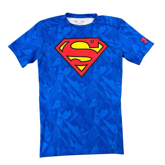 Under Armour Other - Under Armour Compression Shirt Mens L Blue Superman HeatGear Camo 1244399 - Flaw